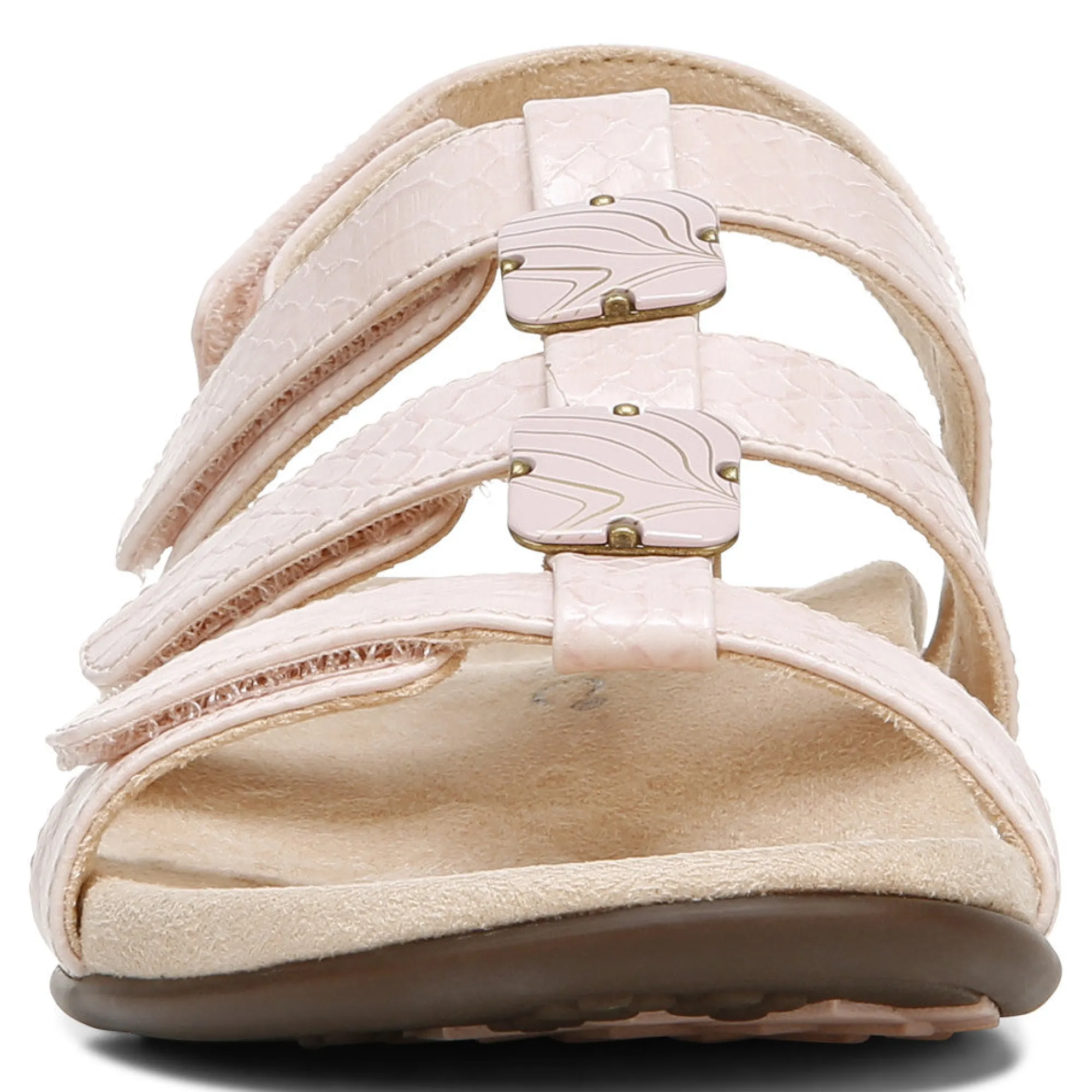 Outlet Vionic Amber Adjustable Sandal (Wide) Black Croco|Black Metallic|Black Snake|Gold Cork