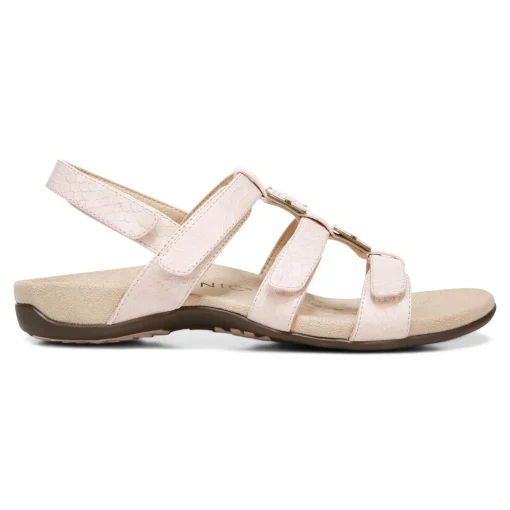 Outlet Vionic Amber Adjustable Sandal (Wide) Black Croco|Black Metallic|Black Snake|Gold Cork