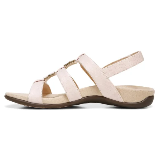 Outlet Vionic Amber Adjustable Sandal (Wide) Black Croco|Black Metallic|Black Snake|Gold Cork