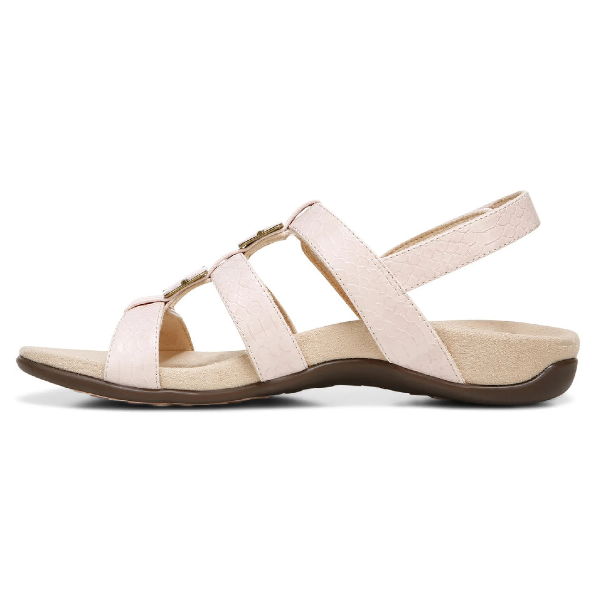 Outlet Vionic Amber Adjustable Sandal (Wide) Black Croco|Black Metallic|Black Snake|Gold Cork