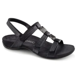 Outlet Vionic Amber Adjustable Sandal (Wide) Black Croco|Black Metallic|Black Snake|Gold Cork