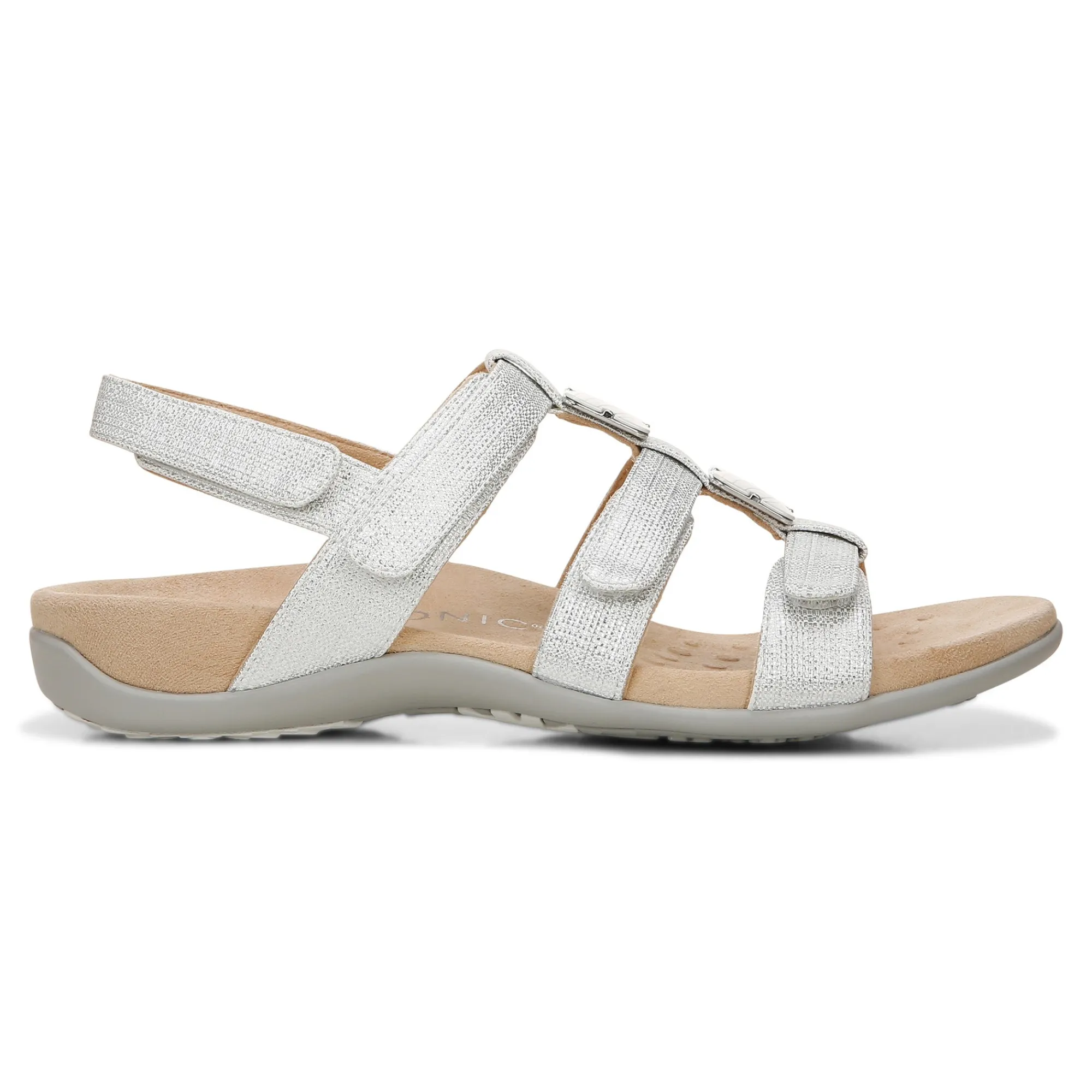 Outlet Vionic Amber Adjustable Sandal (Wide) Black Croco|Black Metallic|Black Snake|Gold Cork