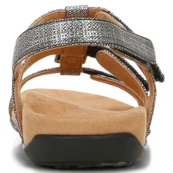 Outlet Vionic Amber Adjustable Sandal (Wide) Black Croco|Black Metallic|Black Snake|Gold Cork