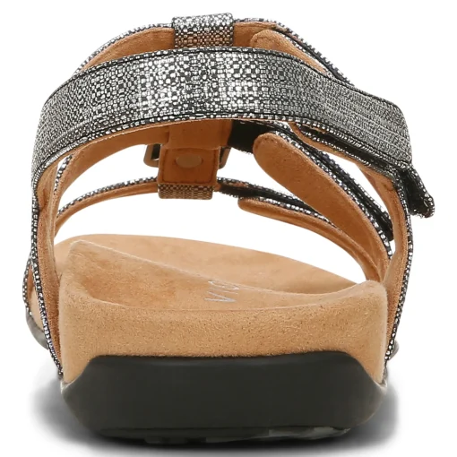 Outlet Vionic Amber Adjustable Sandal (Wide) Black Croco|Black Metallic|Black Snake|Gold Cork