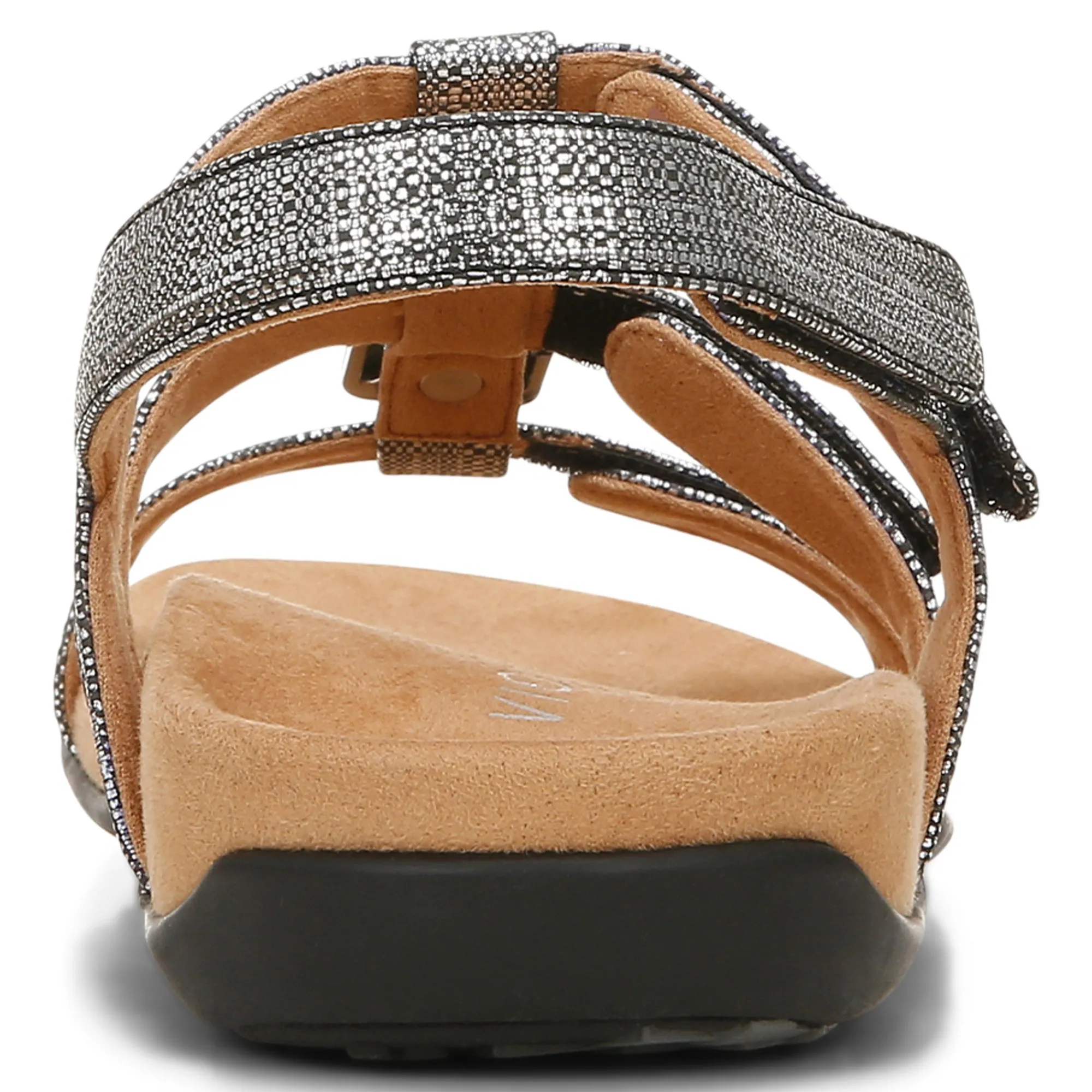 Outlet Vionic Amber Adjustable Sandal (Wide) Black Croco|Black Metallic|Black Snake|Gold Cork