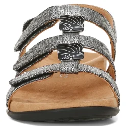 Outlet Vionic Amber Adjustable Sandal (Wide) Black Croco|Black Metallic|Black Snake|Gold Cork
