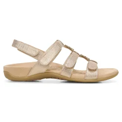 Outlet Vionic Amber Adjustable Sandal (Wide) Black Croco|Black Metallic|Black Snake|Gold Cork