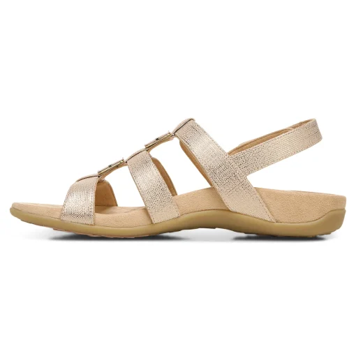 Outlet Vionic Amber Adjustable Sandal (Wide) Black Croco|Black Metallic|Black Snake|Gold Cork