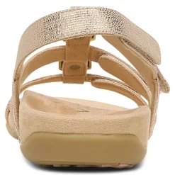 Outlet Vionic Amber Adjustable Sandal (Wide) Black Croco|Black Metallic|Black Snake|Gold Cork