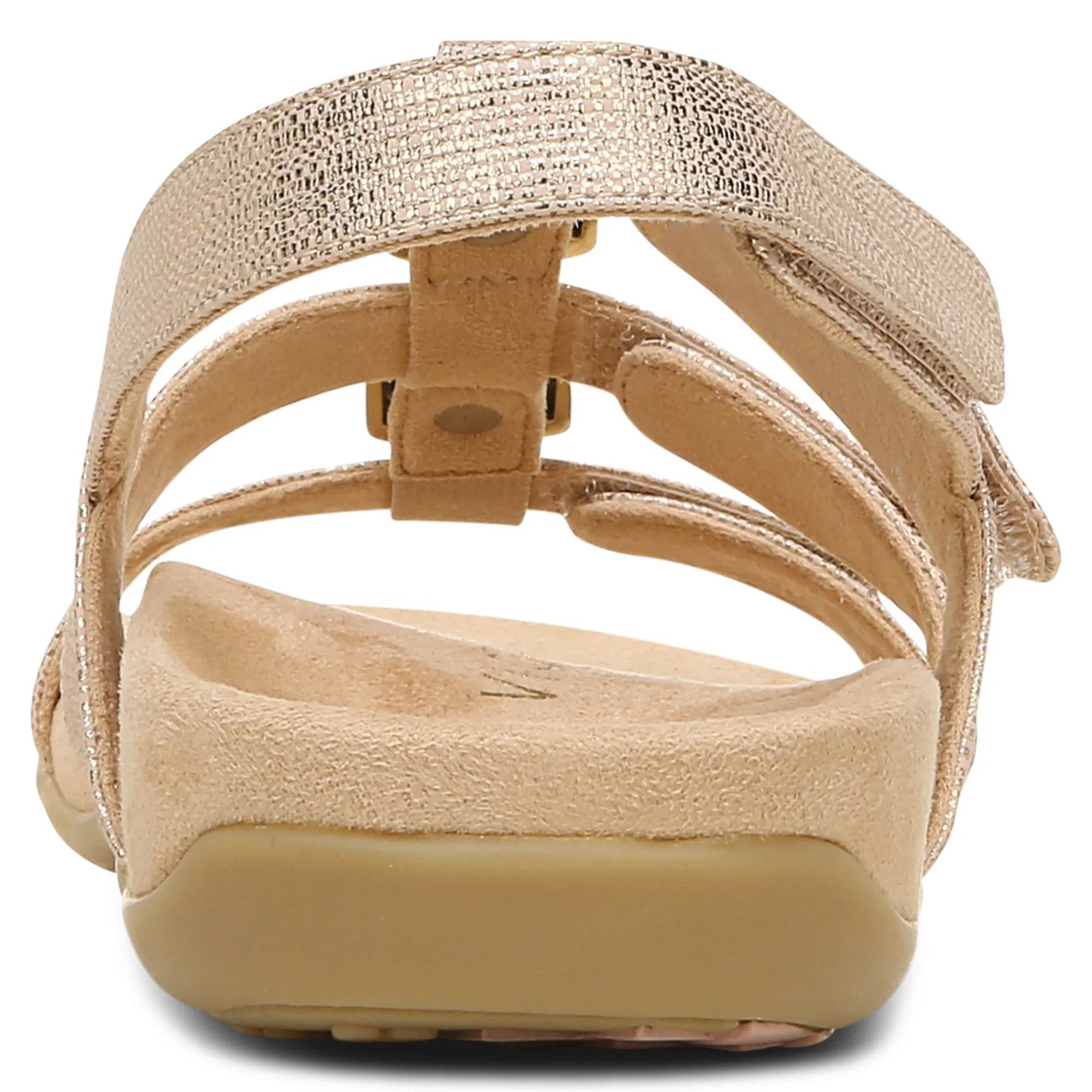 Outlet Vionic Amber Adjustable Sandal (Wide) Black Croco|Black Metallic|Black Snake|Gold Cork