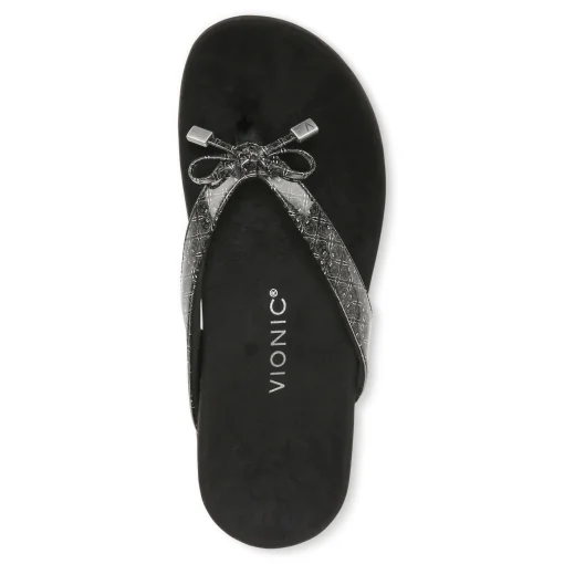 Sale Vionic Bella Toe-Post Sandal Black Patent|Black Print|Gold Cork|Marmalade