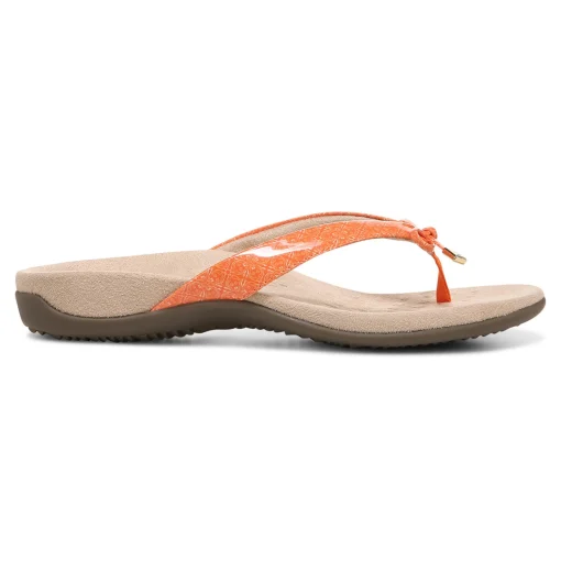 Sale Vionic Bella Toe-Post Sandal Black Patent|Black Print|Gold Cork|Marmalade