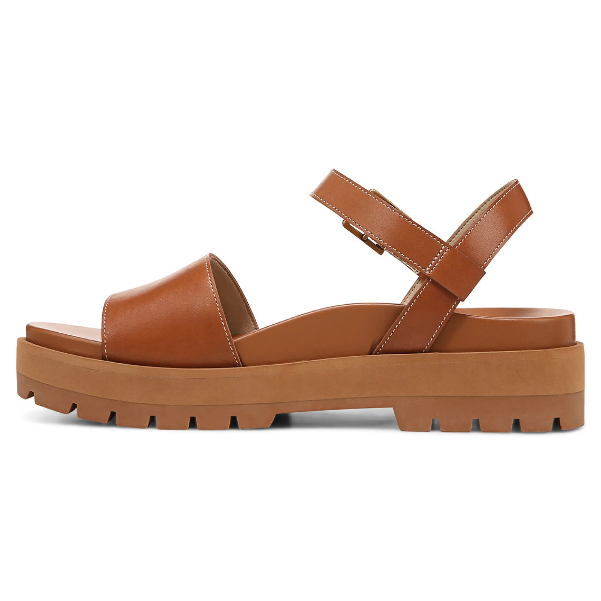 Fashion Vionic Jamie Flatform Sandal Black|Tan