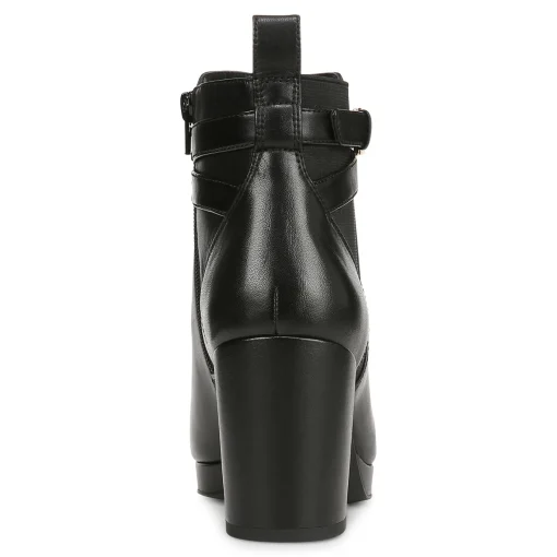 Fashion Vionic Nella Ankle Boot Black Leather|Camel Leather