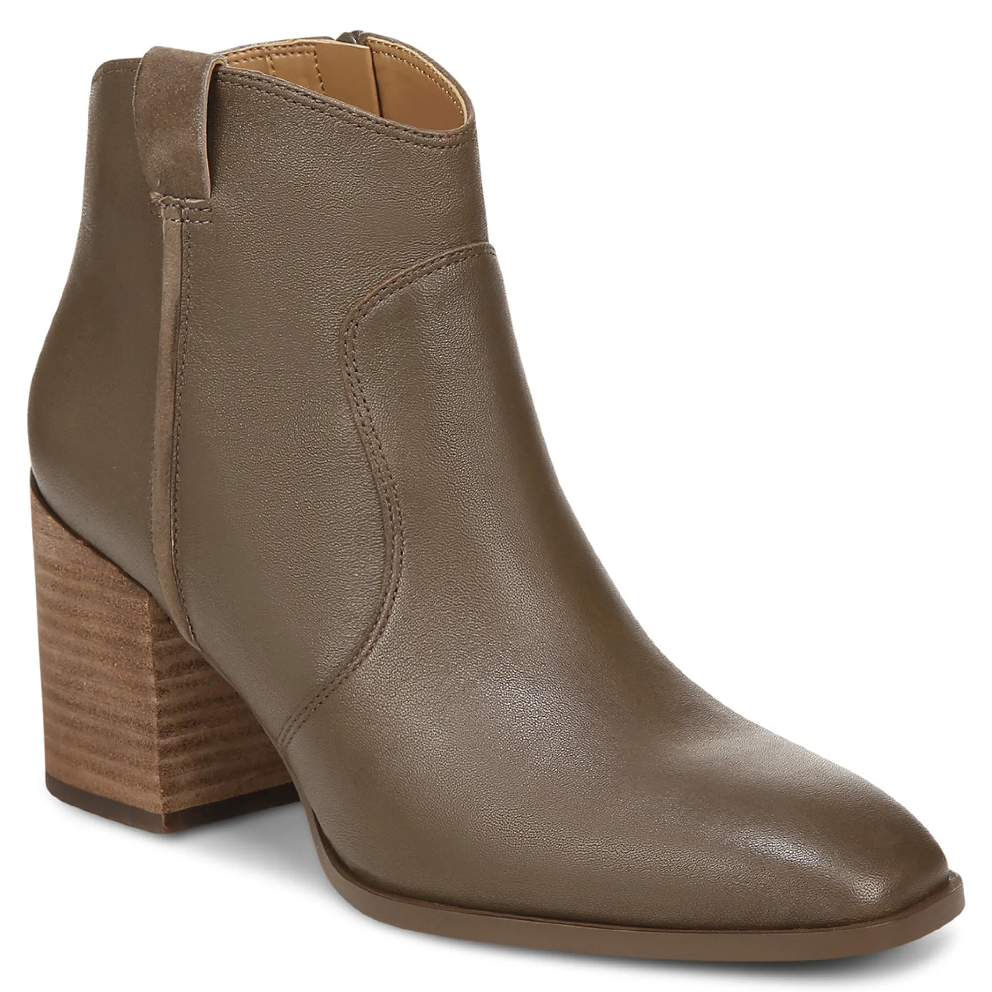 New Vionic Regan Ankle Bootie Black Vintage Lthr|Chocolate Vintage Lthr|Greige Vintage
