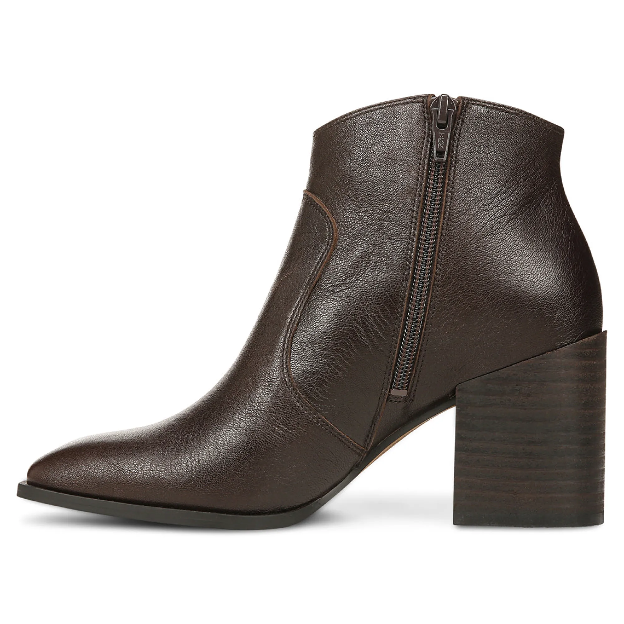 New Vionic Regan Ankle Bootie Black Vintage Lthr|Chocolate Vintage Lthr|Greige Vintage