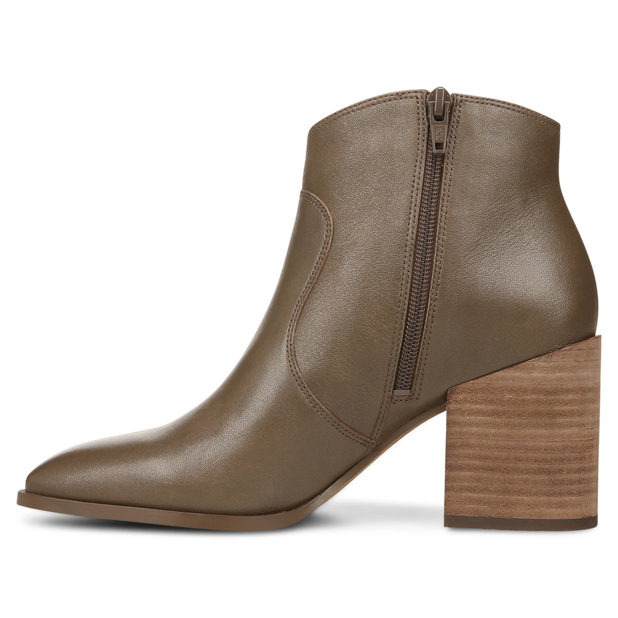 New Vionic Regan Ankle Bootie Black Vintage Lthr|Chocolate Vintage Lthr|Greige Vintage