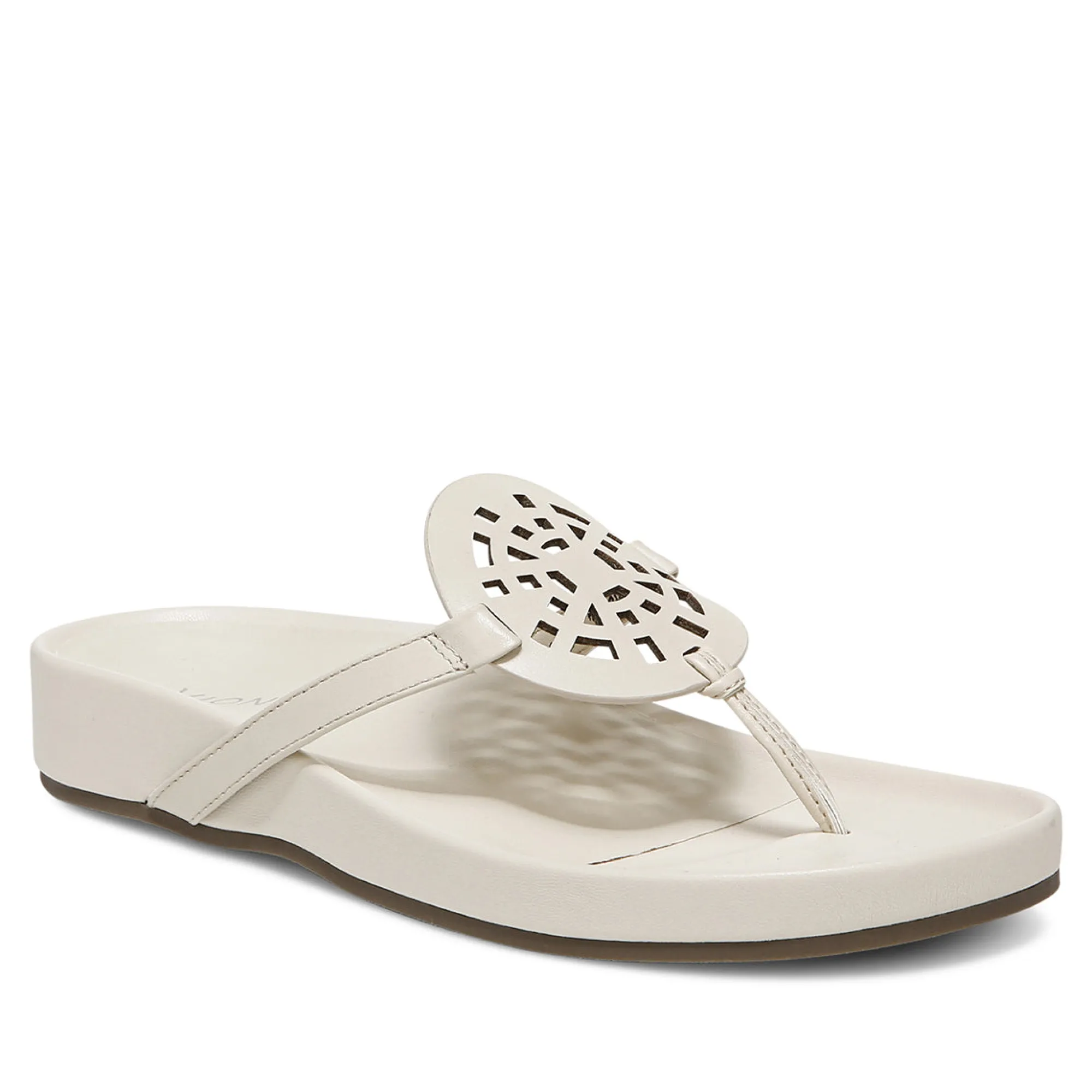 Clearance Vionic Solari Toe Post Sandal Clay|Black|Cream